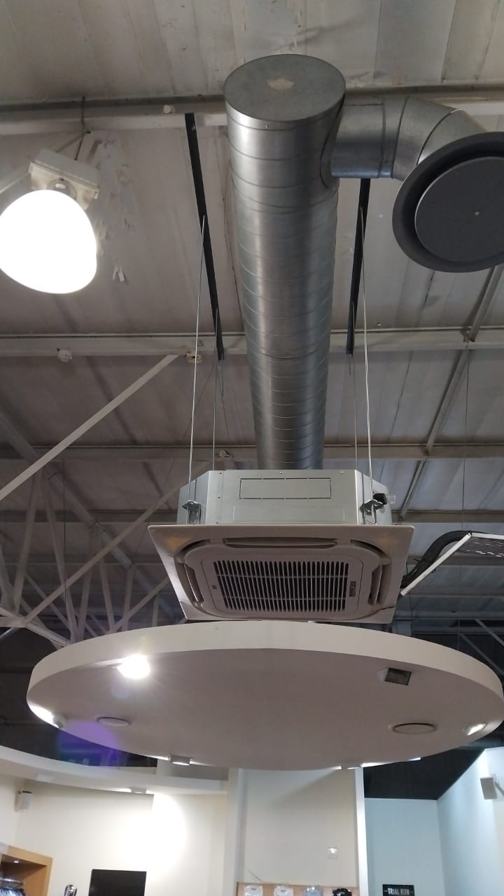 Air handling units installation in business center